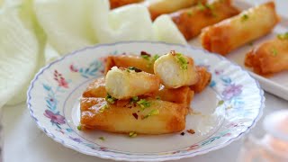 Znoud el sit | Arabic dessert with cream | Iftar recipe | زنود الست بالقشطه بطريقه سهله