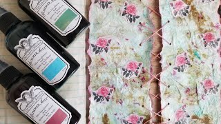 Altered Dollar Tree Composition Book. Vintage meets Shabby Chic. Part 26.