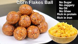 Corn Flakes Energy Balls / Healthy No Bake Energy Balls / Weight loss snack recipe.