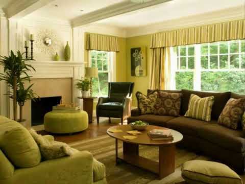 green-and-brown-living-room