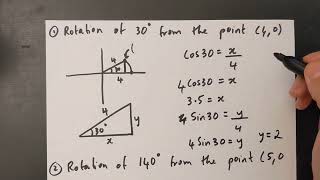 Grade 11 Math - Finding the coordinate of a point after rotation (lesson 6.2)