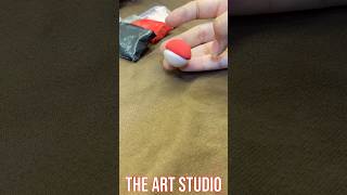 Let’s make a cute pokeball✨ || Air dry clay || The Art Studio || #art #creative #shorts #easy