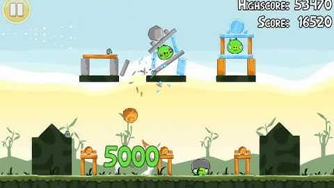 Angry Birds Walkthrough - Poached Eggs Levels 2-16 to 2-21