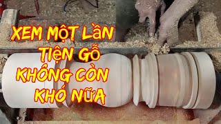 Tiện gỗ -tiện chân bàn tròn (xưởng mộc nhỏ vlog)