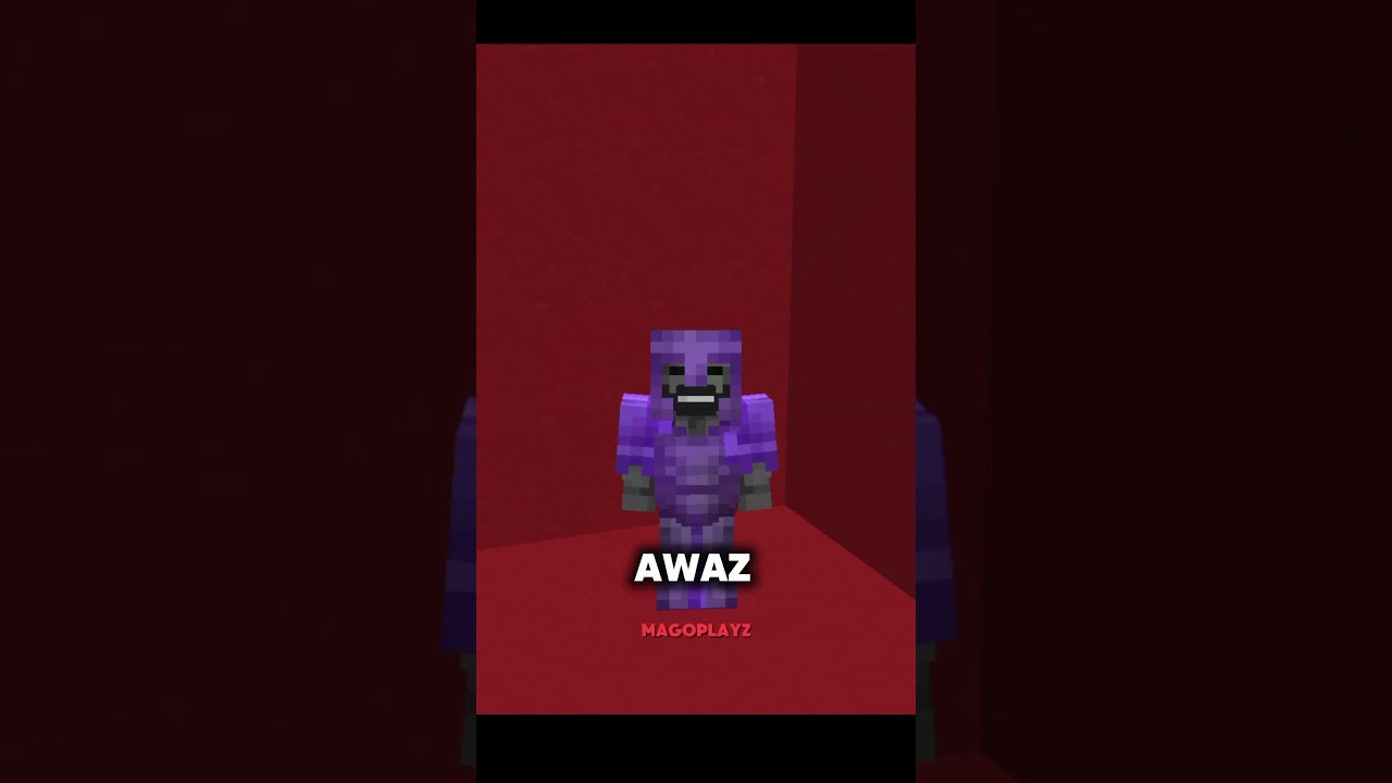 Real Voice Of Minecraft Witch 😨 #shorts #minecraft #meme #gaming