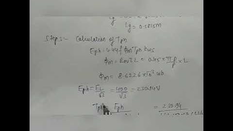Problems on main dimensions of Induction motor