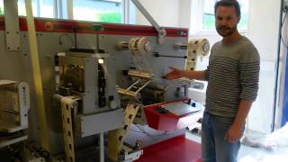 Grafisk Maskin Cross over unit  voor multi laag labels