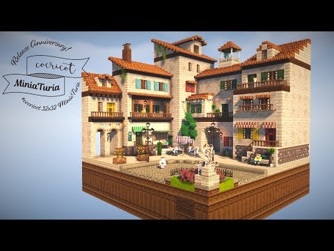 Minecraft オシャレでかわいい最新のテクスチャで建築してみたよ Miniaturia 1 7 10 Youtube