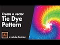 Tie Dye Vector Pattern Tutorial - Adobe Illustrator Tutorial for Beginners