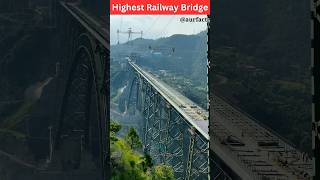 Highest Railway Bridge | Crazy Indian Facts | #facts #funfacts #factsinhindi #shorts