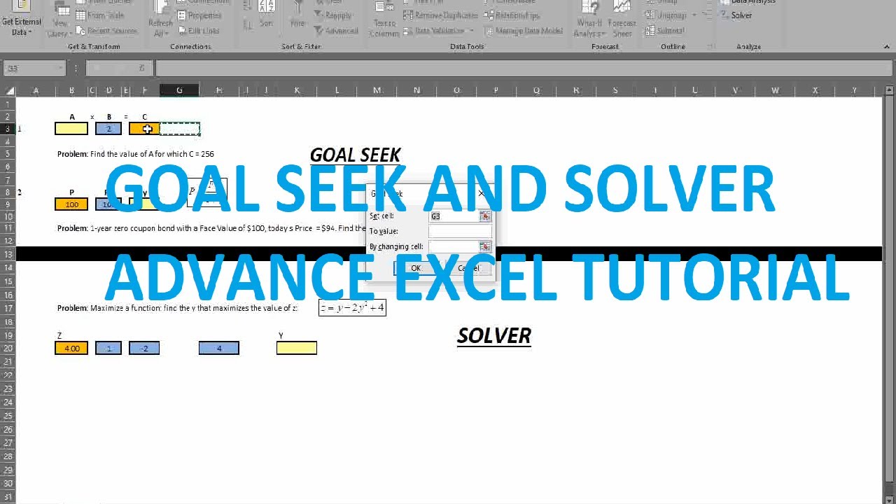 youtube excel solver tutorial