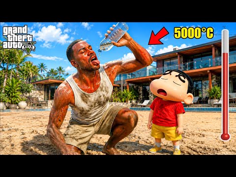 GTA 5 : Franklin & Shinchan Survived 5000°C of Pure Hell! 🔥😱 | GTA 5 Bangla Gameplay