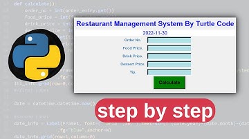 How To Make Restaurant Billing App Using Python Tkinter?