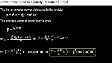 3. 12P07.1 CV3 Power developed in a Purely Resistive Circuit