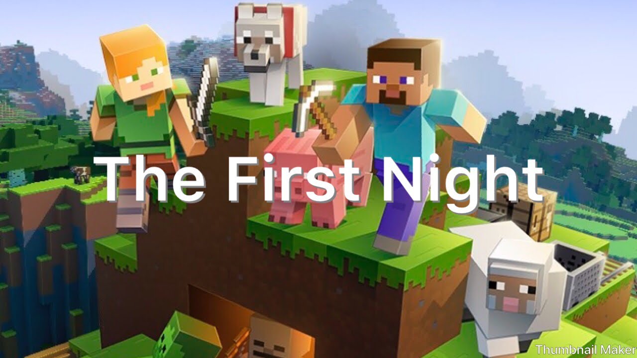 Minecraft Survival - The First Night - YouTube