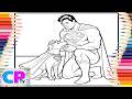 Superdog Guards Superman/Drawing of Superman and his Dog/Creative Coloring Book/Art Therapy