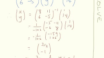 FP1 - Matrices - ME 1 - simultaneous equations