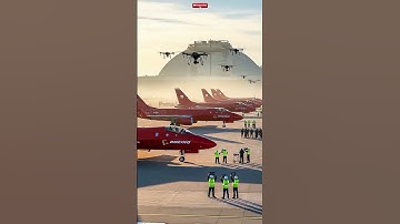 Massive red prototypes deploy under the #Prototype #Futurism #MilitaryBase #shorts #viralshorts #wow