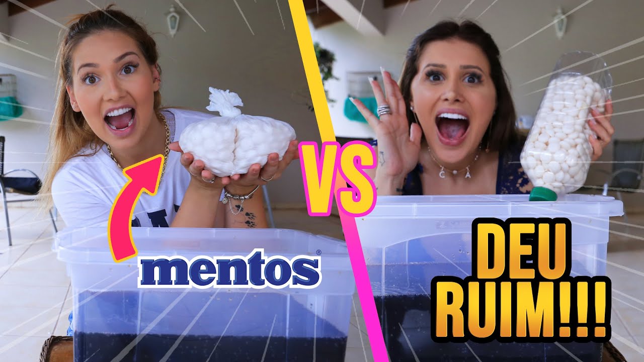 QUEM FAZ O MELHOR DESAFIO DA COCA COLA COM MENTOS!!!