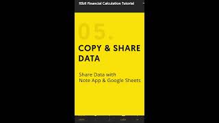 10bII Financial Calculator App - Copy & Sharing Data Tutorial screenshot 1