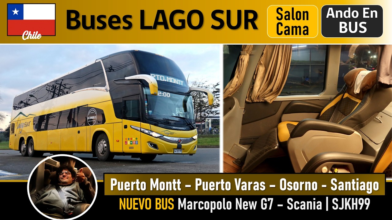 НОВЫЙ АВТОБУС ПУЭРТО-МОНТА САНТЬЯГО: LAGO SUR Marcopolo New G7 Scania