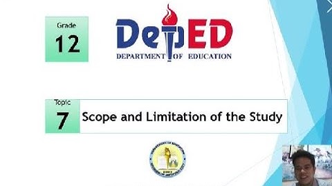 SCOPE AND LIMITATION