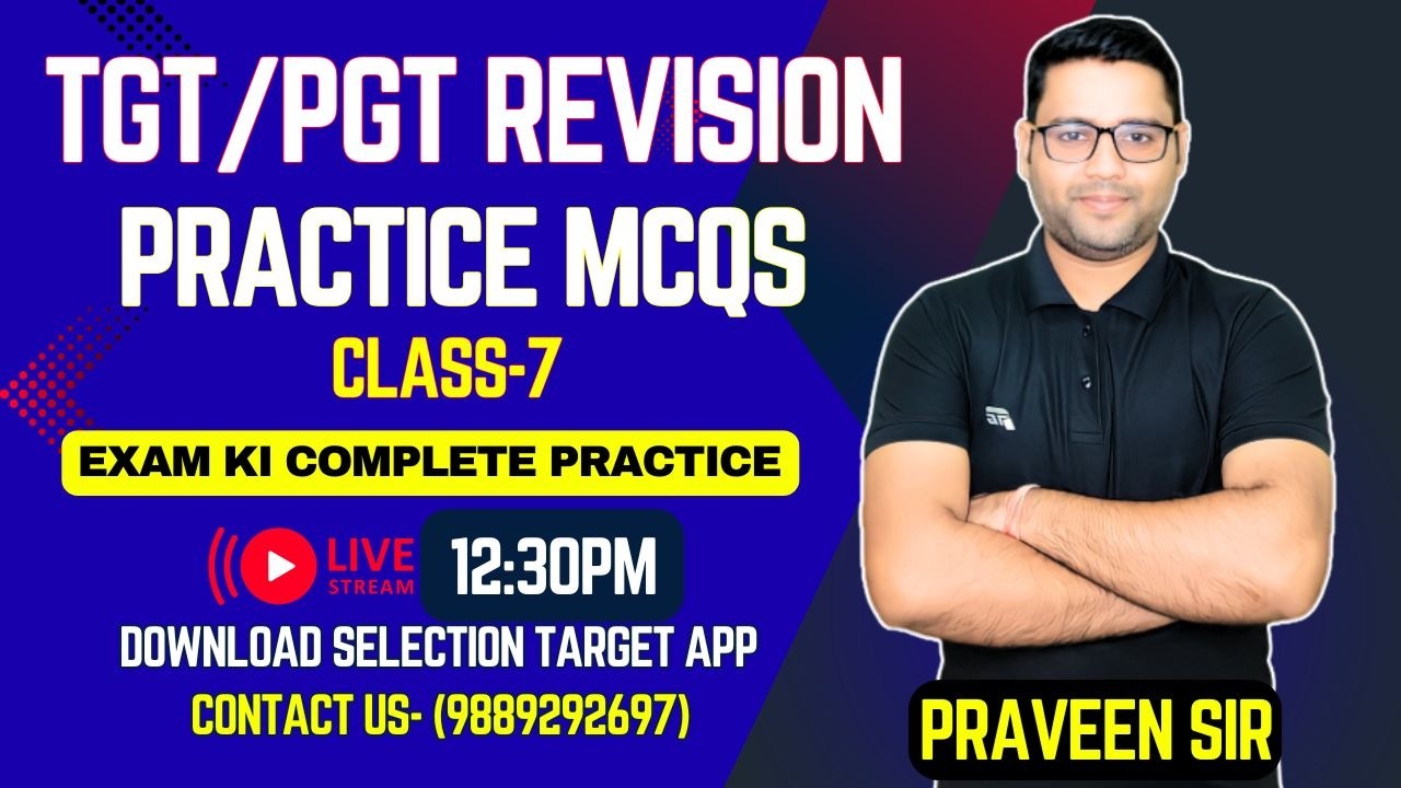 🛑English Grammar & Vocab  Practice for TGT/PGT || CLASS-7 || Praveen Sir
