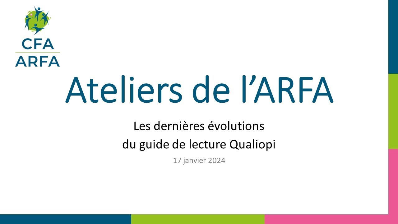 Atelier de l'ARFA - RNQ V8 et V9 - YouTube