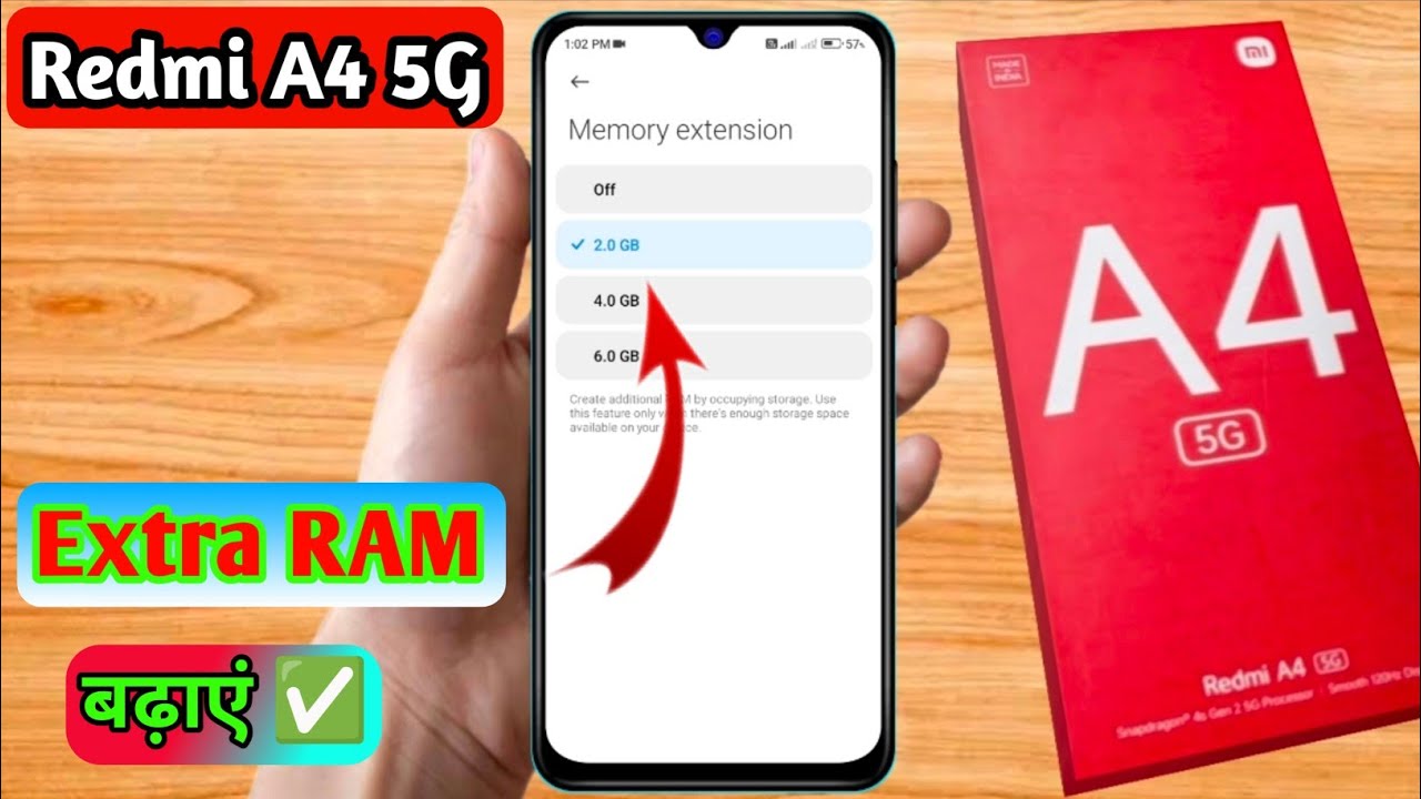 how to increase ram in redmi a4 5g, redmi a4 5g me ram kaise badhaye