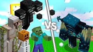 Warden vs Golems in minecraft