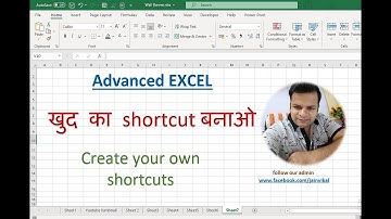 Create your own shortcuts in EXCEL