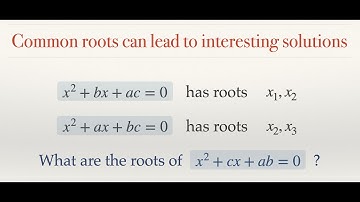 How to use Common Roots | Algebra Concepts in Math Olympiad, ISI CMI Entrance