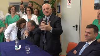 Ospedale di Sorrento, Vincenzo De Luca inaugura il nuovo reparto di "Rianimazione"