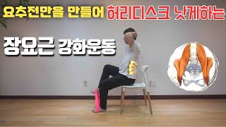 정상적인 요추전만을 만들어 허리디스크를 낫게하는 장요근 강화운동