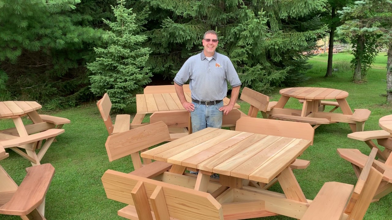Octagon, Round and Square Picnic Table Designs by Dan's Outdoor