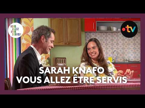Political guest Sarah Knafo gets grilled on the satirical show "Vous allez être servis !"