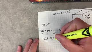 Using Volume to Find Missing Dimensions
