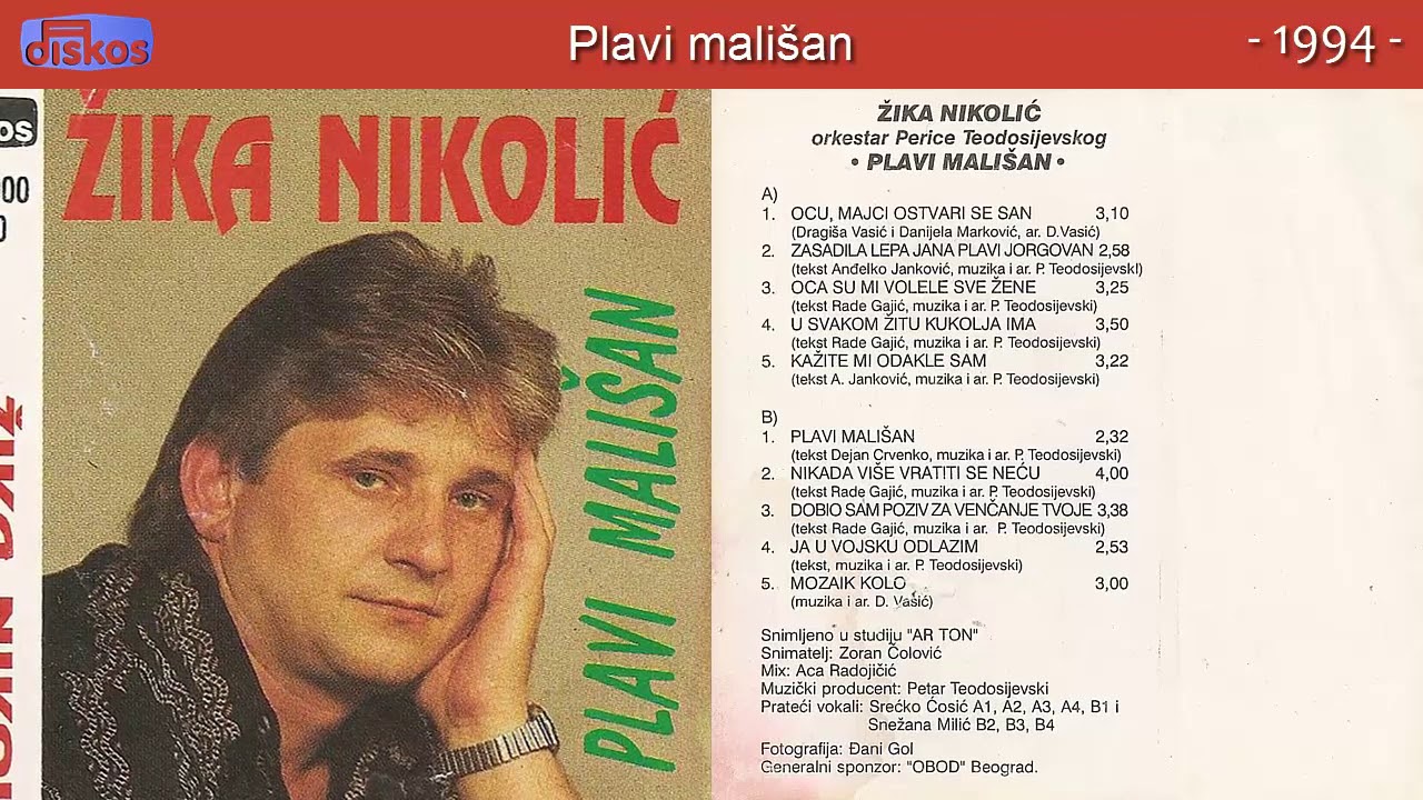 Zika Nikolic - Plavi malisan - (Audio 1994)