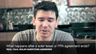 What happens after a solar lease or PPA agreement ends