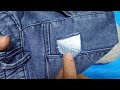 How to repair a hole on jeans / sewing jeans