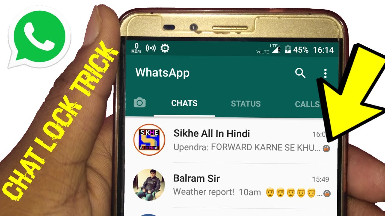 Whatsapp Chat Lock Trick Official Youtube