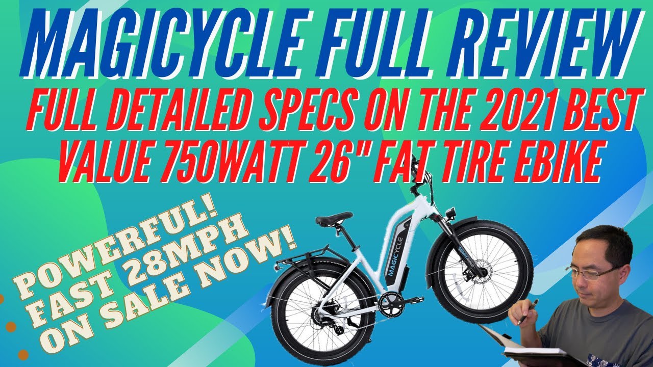 Magicycle Step-Thru FULL SPECS & REVIEW 750 Watt 26" Fat Tire Ebike 28MPH Throttle POWERHOUSE!