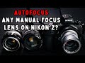 Adding autofocus to your Leica M & Nikon..etc manual focus lenses on Nikon Z - MegaDap MTZ11 review