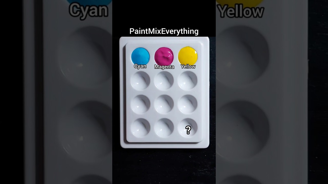 Primary Color Mixing from Cyan, Magenta and Yellow | How to Mix Acrylic Paint Colors