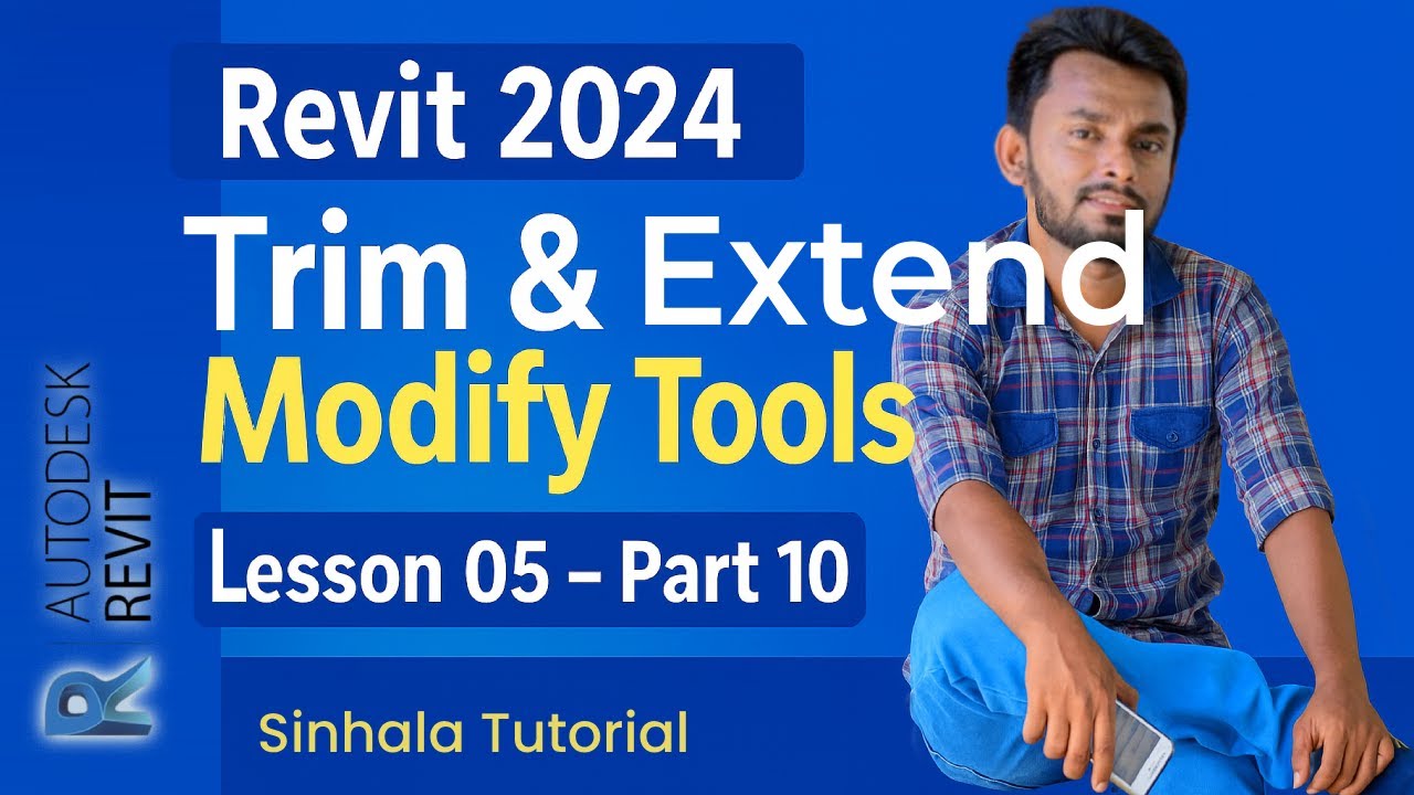 Revit 2024 Trim & Modify Tools Explained in Sinhala Lesson 05 Part 10 ...