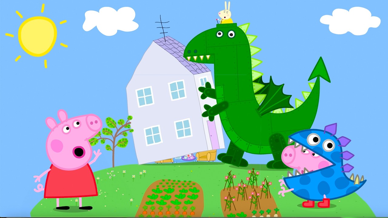Peppa Pig & George Visit a GIANT Robot Dinosaur Party! 😲🦖 | Full Episodes | Kids Cartoon | 25 Mins
