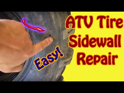 Video: ¿Se puede reparar un neumático de ATV en la pared lateral?