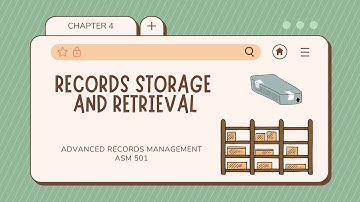 ASM 501 CHAPTER 4: RECORDS STORAGE  AND RETRIEVAL