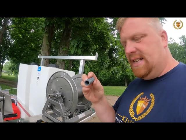 How to set up a garden hose reel for your pressure washing rig 