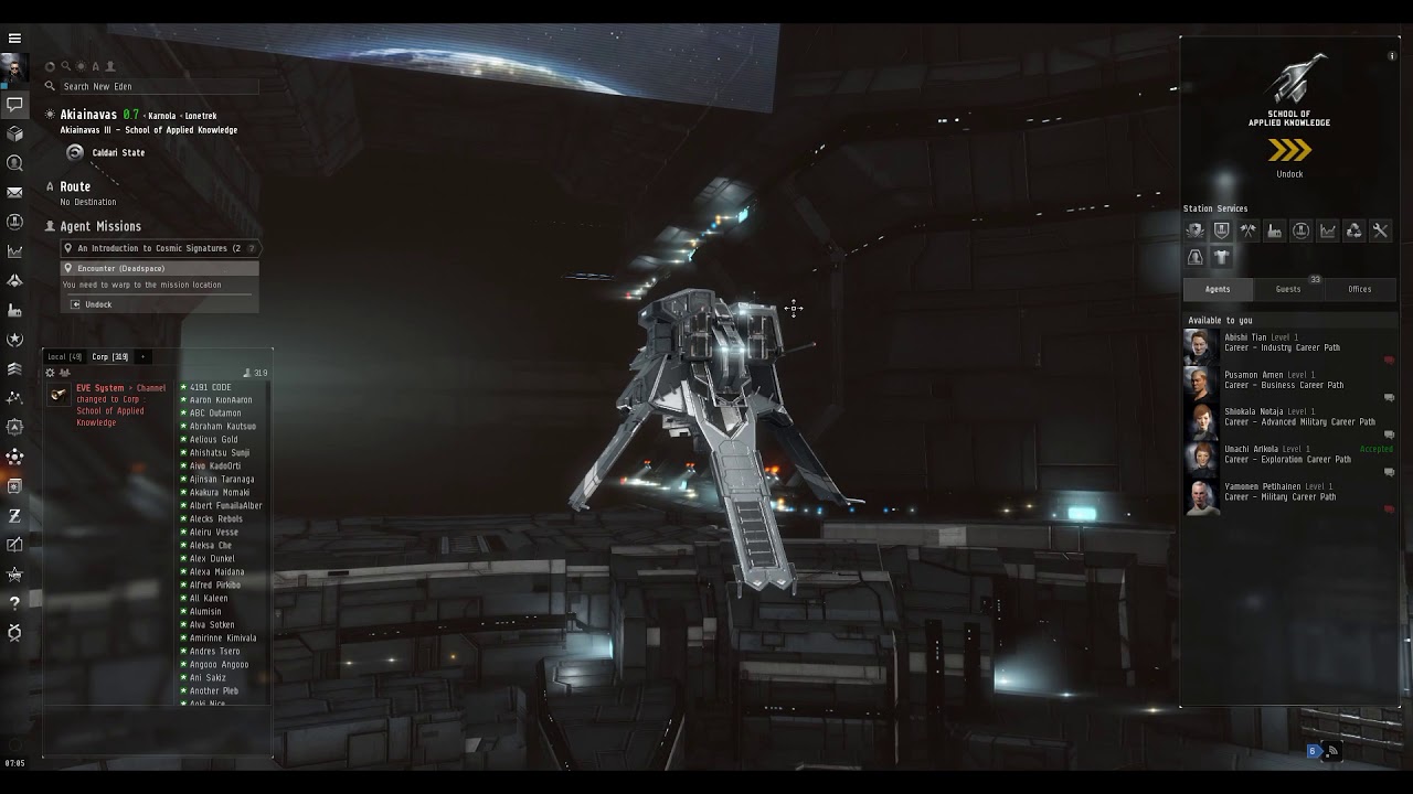 Eve New New Player Experience Exploration Career Agent